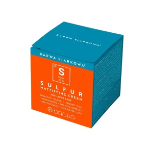 Crema faciala matifianta si antibacteriana cu sulf Barwa Cosmetics, 50 ml