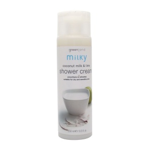 Gel de Duș cu Lapte din Nucă de Cocos și Lămâie Verde Greenland, 250 ml