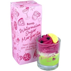 Lumanare parfumata in vas de sticla Watermelon Sugar Margarita Piped Bomb Cosmetics