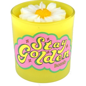 Lumanare parfumata in vas de sticla Stay Golden Flower Bomb Cosmetics