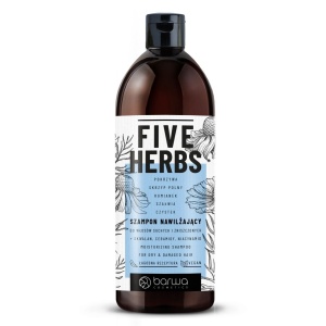 Sampon hidratant, par uscat si degradat, pe baza de 5 plante Five Herbs, Barwa Cosmetics, 480 ml