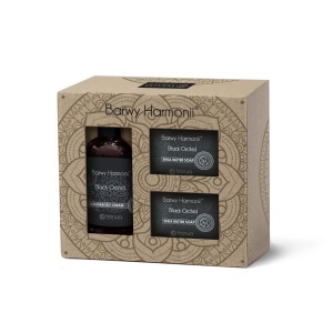 Set cadou cu orhidee neagră balsam de mâini și 2 săpunuri Barwa Cosmetics