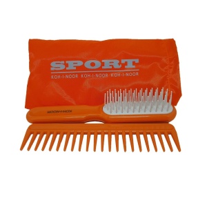 Set cadou pieptene si perie mica portocalie, Koh-I-Noor, 4224A