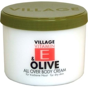 Crema corp cu vitamina E si Masline, Village Cosmetics, 500 ml