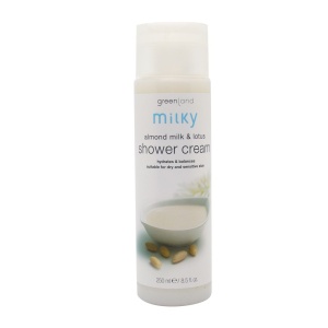 Cremă de duș cu lapte de migdale și lotus Greenland 200 ml