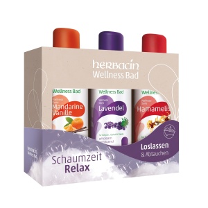 Set cadou relaxant cu spuma Schaumzeit Relax Herbacin 3 x 500 ml