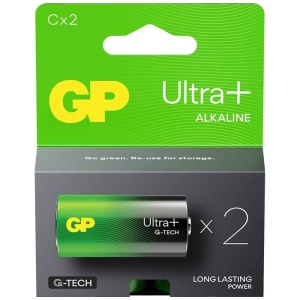 Baterie alcalina Ultra+, G-Tech, R14 (C) 2 buc, durata de functionare indelungata