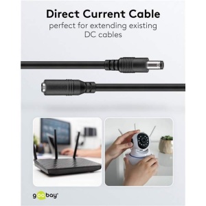 Goobay – Cablu de extensie DC mamă–tată 5.5x2.5 mm, 5 m - Img 3