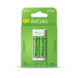 GP Incarcator E211 AA/AAA (R3/R6) NiMH acumulatori 2100mAh 2 buc