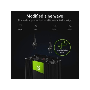 Green Cell – Invertor de tensiune 12V → 230V, 2000W, INV10 - Img 3