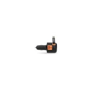 Încărcător Auto, Selecție Automată a Tensiunii, 60 W, 2.4 3.0 A, 3 Ieșiri, USB-A USB-C, Cablu USB-C Retractabil, 0.70 m - Img 2