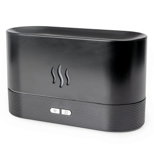Difuzor de aromaterapie și umidificator ultrasonic PLATINET Flame Aroma, 180 ml, efect de flacără, negru-enervolt.ro