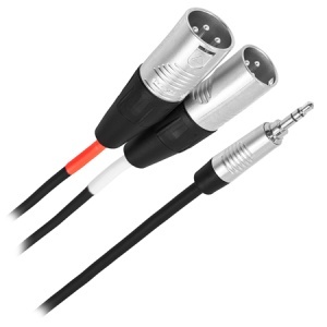 PLUGGER Cablu Y Jack tată 3.5 mm stereo – 2 x XLR tată 3 m