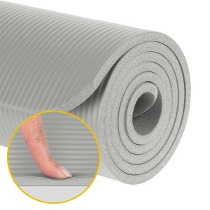 Saltea fitness 183 × 61 cm, grosime 1 cm, gri REBEL ACTIVE-enervolt.ro