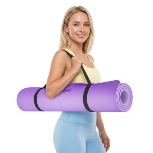 Saltea fitness 200 × 90 cm, grosime 1 cm, mov REBEL ACTIVE