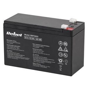 REBEL ACUMULATOR STATIONAR AGM VRLA 12V 7.5Ah