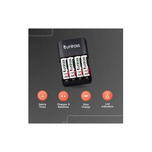 Uniross Incarcator NiMH AA/AAA/9V, UCU009A + 4x AA 2100mAh - Img 2