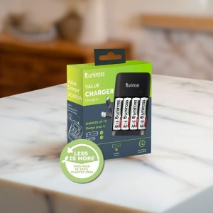 UniRoss Incarcator NiMH AA si AAA, UCU010A + 4x AA 1300mAh - Img 3