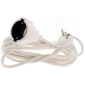 Well – Cablu prelungitor 5m, 1.5 mm², Alb
