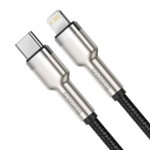BASEUS Cablu USB-C la Lightning 0.25M, pentru alimentare și date Cafule Metal-enervolt.ro