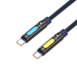 BWOO cablu USB-C la USB-C 1.2 m 240W cu RGB și Aromatherapy - Negru-enervolt.ro