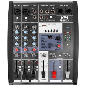 HPA Mixer digital 4 canale 48V BT/USB/SD - Promix 4
