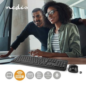 Nedis Kit tastatura si mouse wireless, 1600DPI, taste ND, resigilat - Img 3