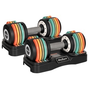 REBEL ACTIVE Set 2 gantere din fontă reglabile automat 1–10 kg