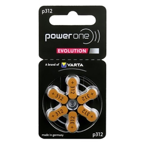 VARTA BATERII AUDITIVE POWER ONE EVOLUTION P312, Blister 6 Buc