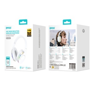 BWOO cască Bluetooth cu ANC Premium Sound - Alb_enervolt.ro