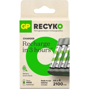 Gold Peak Încărcător E441 AA/AAA (R6/R3) NiMH + 4 Acumulatori 2100mAh