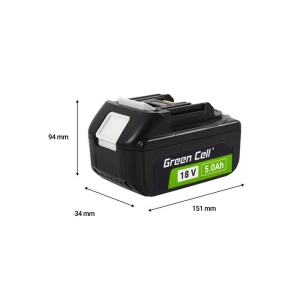 Acumulator unelte electrice Li-ion Makita LXT 18V 5Ah, PTMA18V5 Green Cell,enervolt.ro