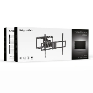 KRUGER&MATZ Suport TV de perete reglabil 43–100”, 80 kg, VESA 800 × 600 mm