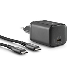 NGS Încărcător rețea BUD 45W‑C, 1x USB‑C PD 45W, cablu USB‑C, 8 mufe compatibile HP