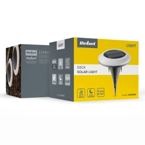 REBEL Set 4 lămpi solare de grădină – Lumină simplă, fără cabluri