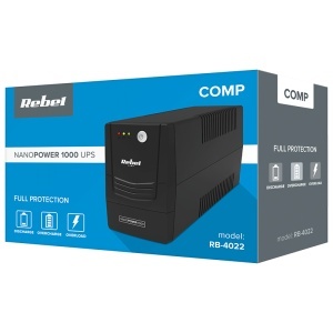 REBEL UPS OFFLINE NanoPower 1000 (1000VA/600W) – Protecție sigură pentru echipamentele esențiale