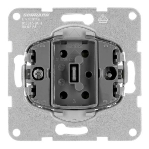 Schrack Inserție întrerupător cu revenire Visio S50, EV100119, 1ND, cleme cu element elastic