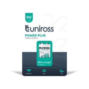 Uniross Baterie Alcalină Power Plus 9V (6LR61), 1 Bucată