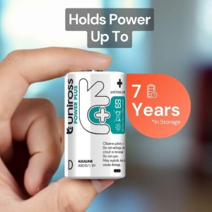 Uniross Baterie alcalina Power Plus R20 (D), 2 buc-blister, enervolt.ro