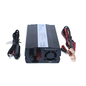 WELL Invertor de tensiune 24V → 220V, USB, 300W - Img 2