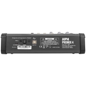 PROMIX4 Mixer digital 4 canale 48V BT USB SD HPA_enervolt.ro