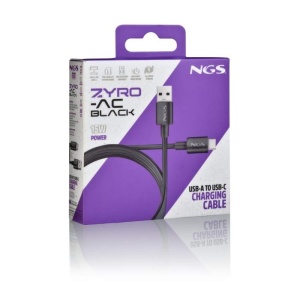 NGS – Cablu USB‑A la USB‑C ZYRO‑AC, 1m, 3A, rezistent și durabil