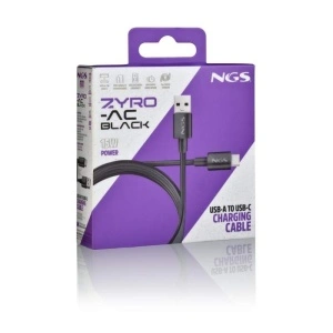 NGS – Cablu USB‑A la USB‑C ZYRO‑AC, 1m, 3A, rezistent și durabil