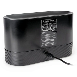 Difuzor de aromaterapie și umidificator ultrasonic PLATINET Flame Aroma, 180 ml, efect de flacără, negru, de la enervolt.ro
