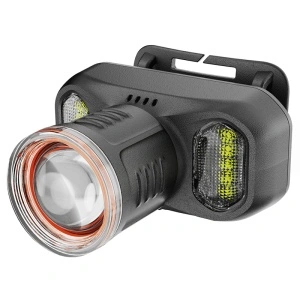 PLATINET Lanternă frontală LED reîncărcabilă 250 lm, zoom și acumulator 1500 mAh