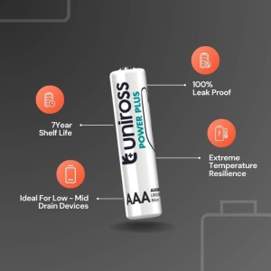 Baterie alcalina Uniross Power Plus R3 (AAA), 4 buc-blister, enervolt.ro