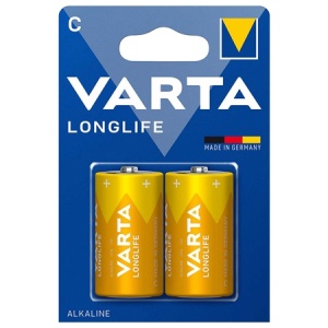 VARTA Baterie Alcalină Longlife LR14 (C), Blister 2 Bucăți
