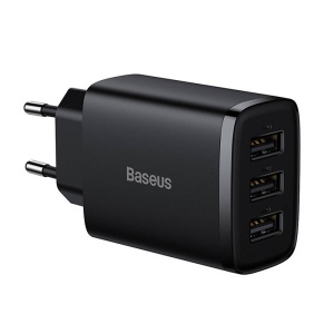 BASEUS Încărcător rețea Compact 17W, 3x USB-A