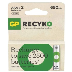Gold Peak Acumulator R3 (AAA) NiMH 650mAh, 2 buc, ReCkyo