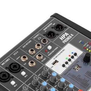 PROMIX4 HPA Mixer digital 4 canale 48V BT USB SD_enervolt.ro